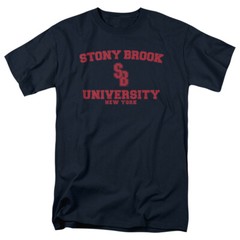 Stony Brook University Adult T-Shirt Circle Logo, Navy, S-5XL