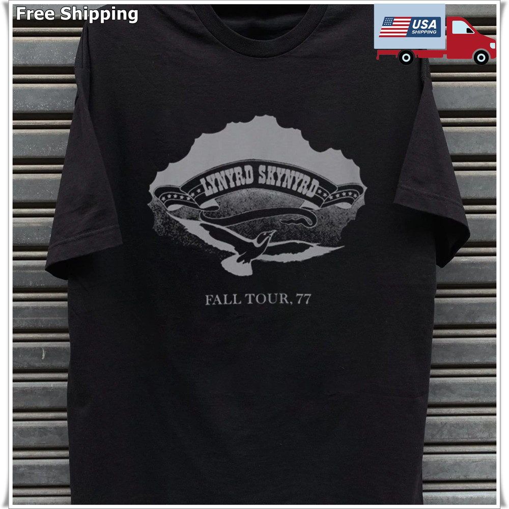 Lynyrd Skynyrd 1977 Fall Tour Unisex Black Cotton T-shirt, Size S-5XL