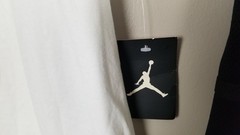JORDAN XI RETRO 11 CONCORD OUTFIT SHIRT + SHORTS SET WHITE BLACK (SIZE MEDIUM)