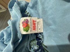 Fruit of the Loom Heavy Cotton Light Blue Hawaii Hibiscus Graphic T-Shirt