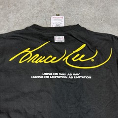 Bruce Lee Casetify T Shirt Mens XL Black Long Sleeve Flaws Preowned