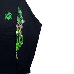 Warren Lotas 3 Reapers Long Sleeve Tee Shirt Green Yellow