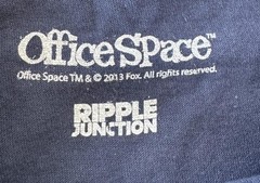Ripple Junction Men’s Office Space Milton Work Sucks Graphic Navy Shirt Size 2XL