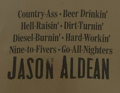 Jason Aldean Tough Crowd Double Sided Army Green Large T-Shirt Highway Desperado