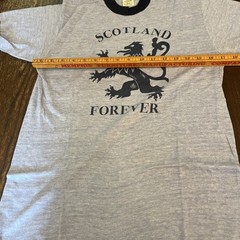 VTG Scotland Forever Ringer T-Shirt Mens M Single Stitch Made In USA Stedman T