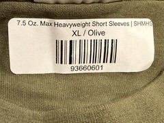 Shaka Wear Max Heavyweight Short Sleeve T-Shirt Olive Size XL, Qns.
