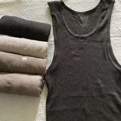 5 Pack Gildan Mens Cotton Ribbed Tank top A-Shirt Wife Beater Undershirt M 38-40