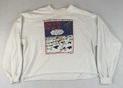 Vtg 80’s Run To The Far Side XI Tee White Long Sleeve Cartoon Cows Sz XL USA