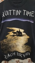 Zach Bryan 2024 Quittin’ Time Tour T-Shirt Black Size Small