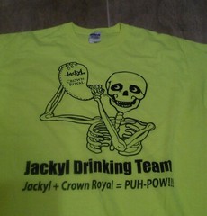 Official Jackyl Band Shirt Drinking Team Crown Royal Skeleton High Res Yellow L