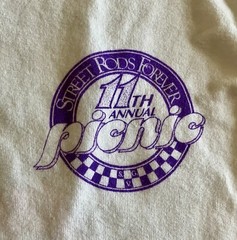 T Shirt Tee XL Single Stitch White 11th Annual Street Rods Forever Double Sided