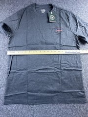 G.H. Bass & Co. Shirt Men Medium Asphalt Heather Rock Mills Lake Graphic Tee New