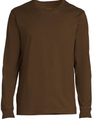 George Men’s Cotton Crewneck Tee with Long Sleeves, Size Small (34-36) NWT