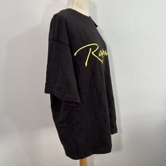 Rawgear T Shirt Mens S Black Embroidered Script Logo Gym Streetwear Casual