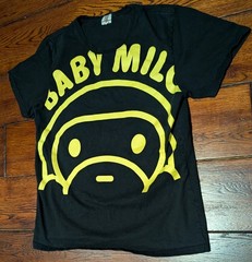 Bape Baby Milo Japan Black Graphic Tee T-Shirt Size Medium