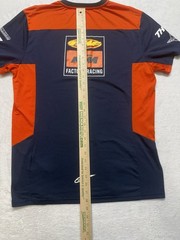 Red Bull KTM Factory Racing Team Shirt Mens Large Navy Orange Motocross FMF Tee
