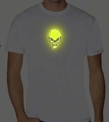 NW MEN’S PRINTED SKULL GLOW IN THE DARK FUNNY HIPSTER GRAPHIC COTTON T-SHIRT