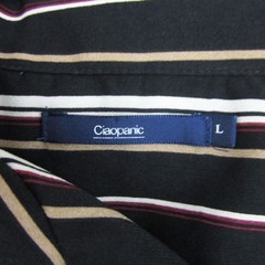 CIAOPANIC Men’s Casual Shirt L Black Polyester No Stretch Excellent Condition
