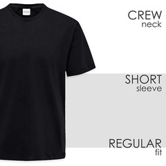 Mens 5 Pack Black T-shirt Short Sleeved Tee 100% Cotton Top Bundle S M L XL XXL