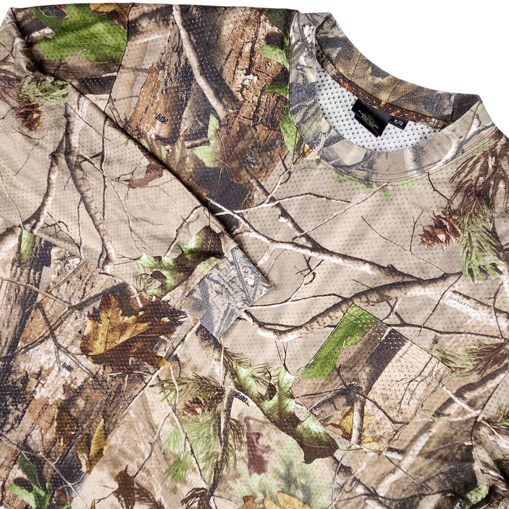 RedHead Camo Long Sleeve Shirt Mens XL Brown Realtree APG Mesh Pocket Tee