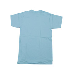 NOS Vtg 90s Streetwear Mens M Blank Short Sleeve T-Shirt Light Blue Cotton USA