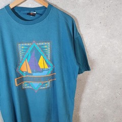 Vintage Signal Sports Traverse City USA 90s Single Stitch T-Shirt Men’s XL Blue