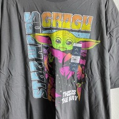 Star Wars Mens Grey Short Sleeves Grogu Graphic T-shirt Size 3XL NWT