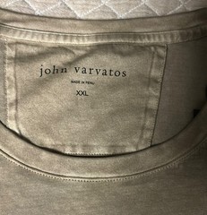 John Varvatos T-Shirt Men’s Olive Green Short Sleeve 100% Cotton Size XXL NWOT