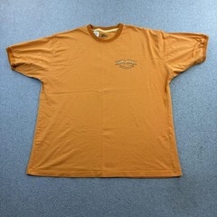 Tommy Bahama Shirt Mens Medium Orange Motorcycle Chillin Without Cause Tee Adult
