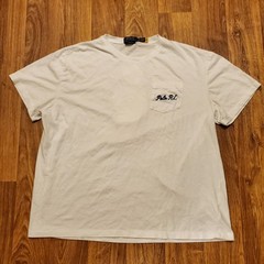 Polo Ralph Lauren Shirt Men XL White Polo Bear RLTC Classic Fit Pocket Graphic