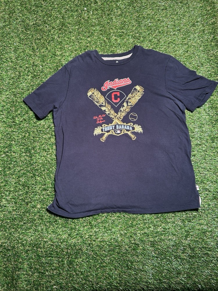 Tommy Bahama Cleveland Indians MLB Navy Graphic T-Shirt Men’s m
