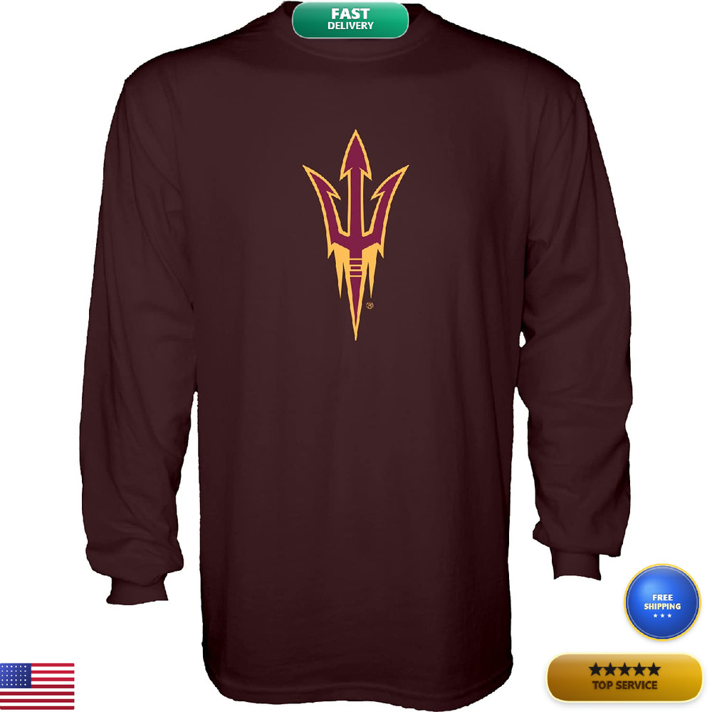 Blue 84 Mens Arizona State Sun Devils Long Sleeve T Shirt Team Color Icon
