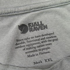 Fjall Raven Shirt Mens 2XL Short Sleeve Crew Neck Outdoors Lightweight Gray