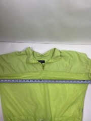 Rue 21 Top Unisex Sz XL Lime Green Long Sleeves Open Mesh Drawstring 1/4 Zip