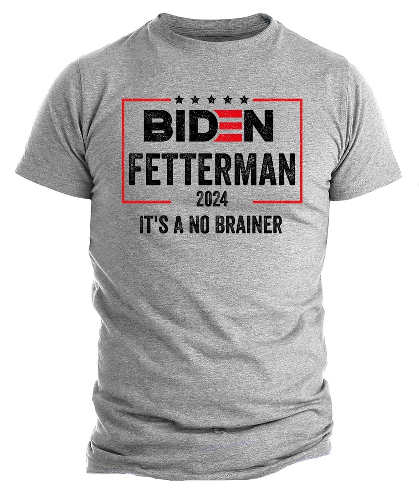 Joe Biden Funny T-shirt Biden Fetterman 2024 Shirt It’s A No Brainer Trump 2024