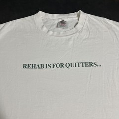 Vintage Rehab Is For Quitters Vatican Bar Crawl Shirt Men Fashion Victim XL 90s