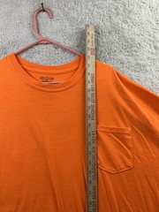 Gildan DryBlend Shirt Mens 3XL Orange Pocket Tee Crewneck Tagless Short Sleeve