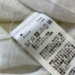 HERMES Short Sleeve Knit Shirt Mens S White Gray 31-5735 Cotton Cashmere Crew