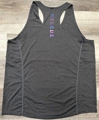 Mens XL Neleus Dry Fit Muscle Stringer Tank Top Gym Workout Exercise Gray