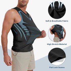 Men’s Compression Shirt Ionic Shaping Sleeveless Vest Sports Base Layer Tank Top
