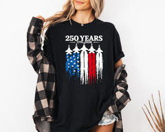 USA 250 Years Shirt, Patriotic Jet Fighter Shirt, America 250th Anniversary Shir