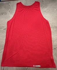 Go Softwear Men’s Sleeveless Red Mesh Tank Top Sz.XL See Through Fishnet