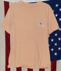 Vineyard Vines Men’s Medium Pocket T-Shirt Short Sleeve Shirt Apricot Whale EUC