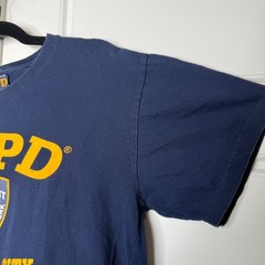 Y2K NYPD Graphic T-Shirt Mens Medium Navy Blue Police Department NYC Vintage