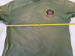 Glock T Shirt Mens XL Green Gun Pistol Biker Vintage READ