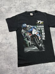 Vintage Isle Of Man TT Races Motorbike Racing Road Black T-Shirt Tee 90s