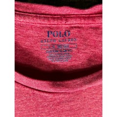 Polo Ralph Lauren Mens Custom Slim Fit T-Shirt Heathered Red Pink Cotton Large