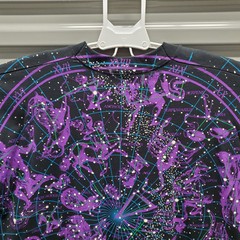VTG 93 Liquid Blue Disneyland XXL Constellation Astrology Glow Shirt USA NWT AOP