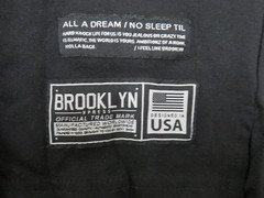 Brooklyn Xpress Men’s Black T-Shirt XL 100% Cotton Crew Neck Zipper Pocket NWOT