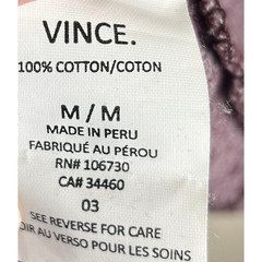 Vince Marled Burgundy Raglan Baseball T Shirt Mens M Colorblock L/S Cotton Comfy